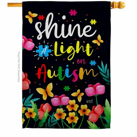 PATIO TRASERO 28 x 40 in. Shine a Light Support Awareness Vertical House Flag with Double-Sided Banner Garden PA3907319